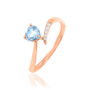 Bague Eva Or Rose Topaze Et Diamant