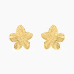 Boucles D'oreilles Puces Barbade Acier Jaune - Boucles d'oreilles fantaisie Femme | Histoire d&rsquo;Or