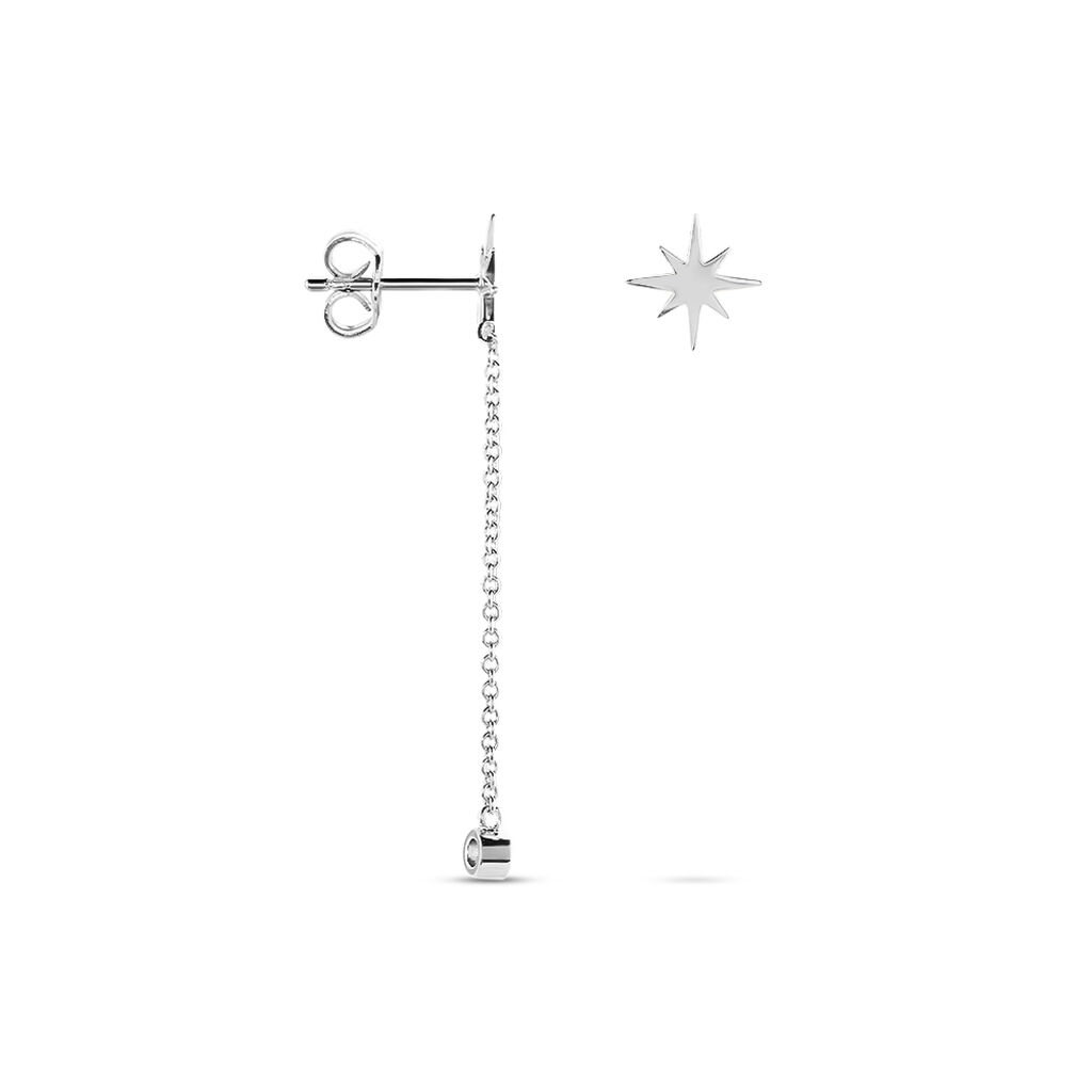 Boucles D'oreilles Pendantes Clarence Argent Blanc Oxyde De Zirconium - Boucles d'oreilles fantaisie Femme | Histoire d’Or