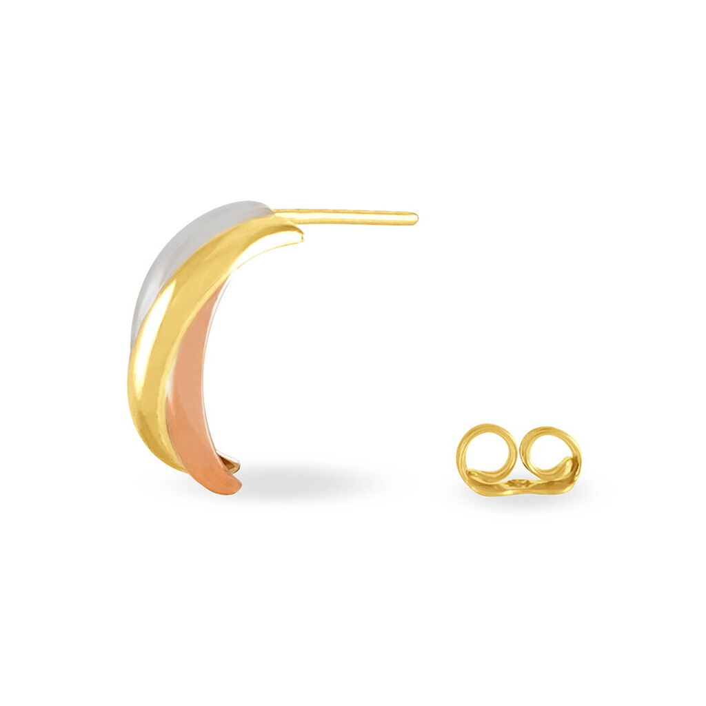 Créoles Igora Or Tricolore - Boucles d'oreilles créoles Femme | Histoire d’Or