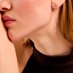 Boucles D'Oreilles Pendantes Eclat D'Etoile Argent Dor&eacute; A L'Or 750/1000 Oxyde De Zirconium - Boucles d'oreilles pendantes Femme | Histoire d&rsquo;Or