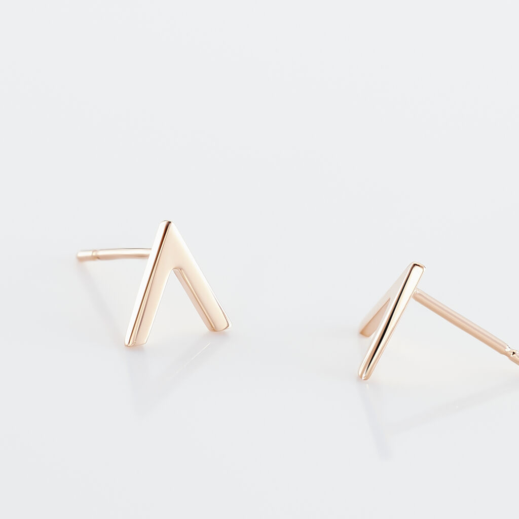 Boucles D'oreilles Puces Celene Or Rose - Clous d'oreilles Femme | Histoire d’Or