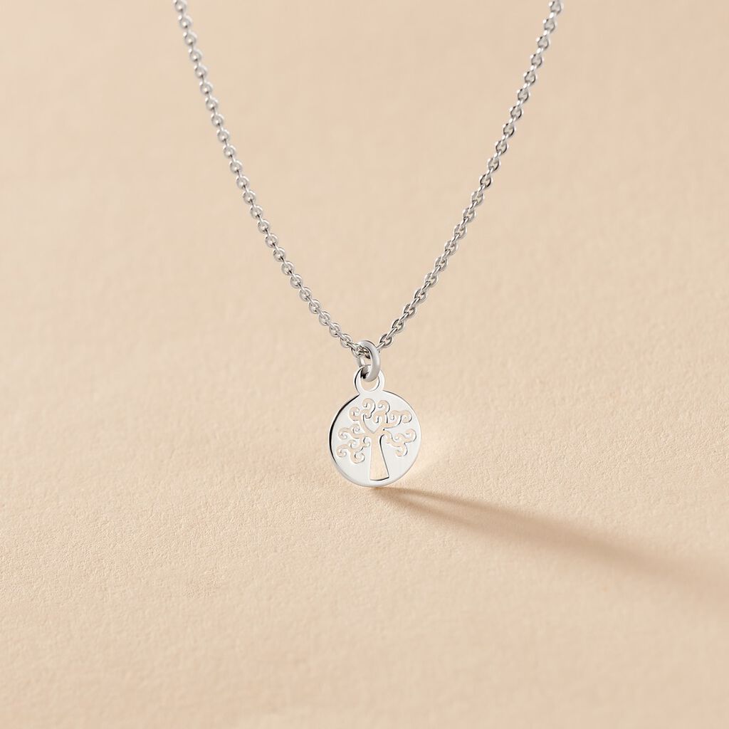 Collier Audrey-rose Argent Blanc - Colliers fantaisie Femme | Histoire d&rsquo;Or