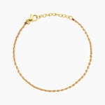 Bracelet Nelli Acier Jaune - Bracelets cordon Femme | Histoire d&rsquo;Or