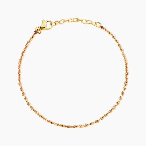 Bracelet Nelli Acier Jaune - Bracelets cordon Femme | Histoire d&rsquo;Or