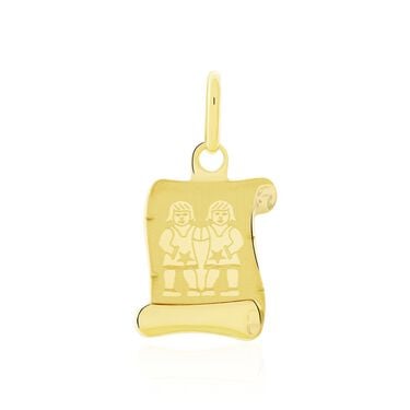 Pendentif Lamie Zodiaque Parchemin Or Jaune Pendentif Lamie Zodiaque Parchemin Or Jaune