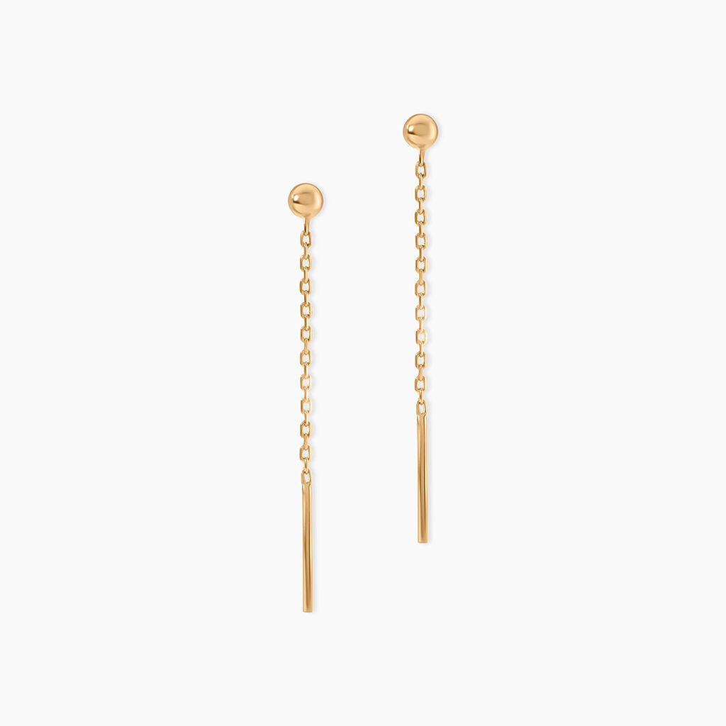 Boucles D'Oreilles Pendantes Falone Plaqu&eacute; Or Jaune - Boucles d'oreilles fantaisie Femme | Histoire d&rsquo;Or