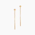 Boucles D'Oreilles Pendantes Falone Plaqu&eacute; Or Jaune - Boucles d'oreilles fantaisie Femme | Histoire d&rsquo;Or
