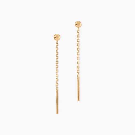 Boucles D'Oreilles Pendantes Falone Plaqu&eacute; Or Jaune - Boucles d'oreilles fantaisie Femme | Histoire d&rsquo;Or