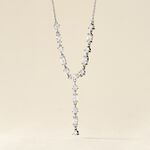 Collier Cravate Argent Blanc Shiny Nights Oxyde De Zirconium - Colliers Femme | Histoire d&rsquo;Or