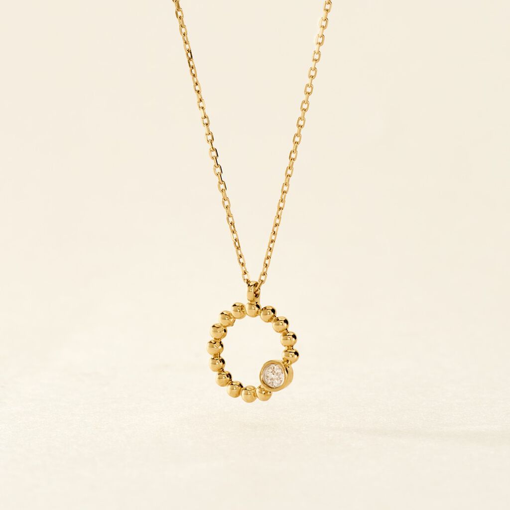 Collier Pearly Effect Or Jaune Diamant - Colliers Femme | Histoire d’Or
