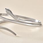 Bracelet Jonc Solitaae Argent Blanc - Bracelets joncs Femme | Histoire d&rsquo;Or