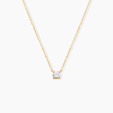 Collier Aphrodite Or Jaune Diamant Synthetique - Colliers Femme | Histoire d&rsquo;Or