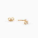 Boucles D'Oreilles Puces Marinette Plaqu&eacute; Or Jaune Oxyde De Zirconium - Boucles d'oreilles fantaisie Femme | Histoire d&rsquo;Or