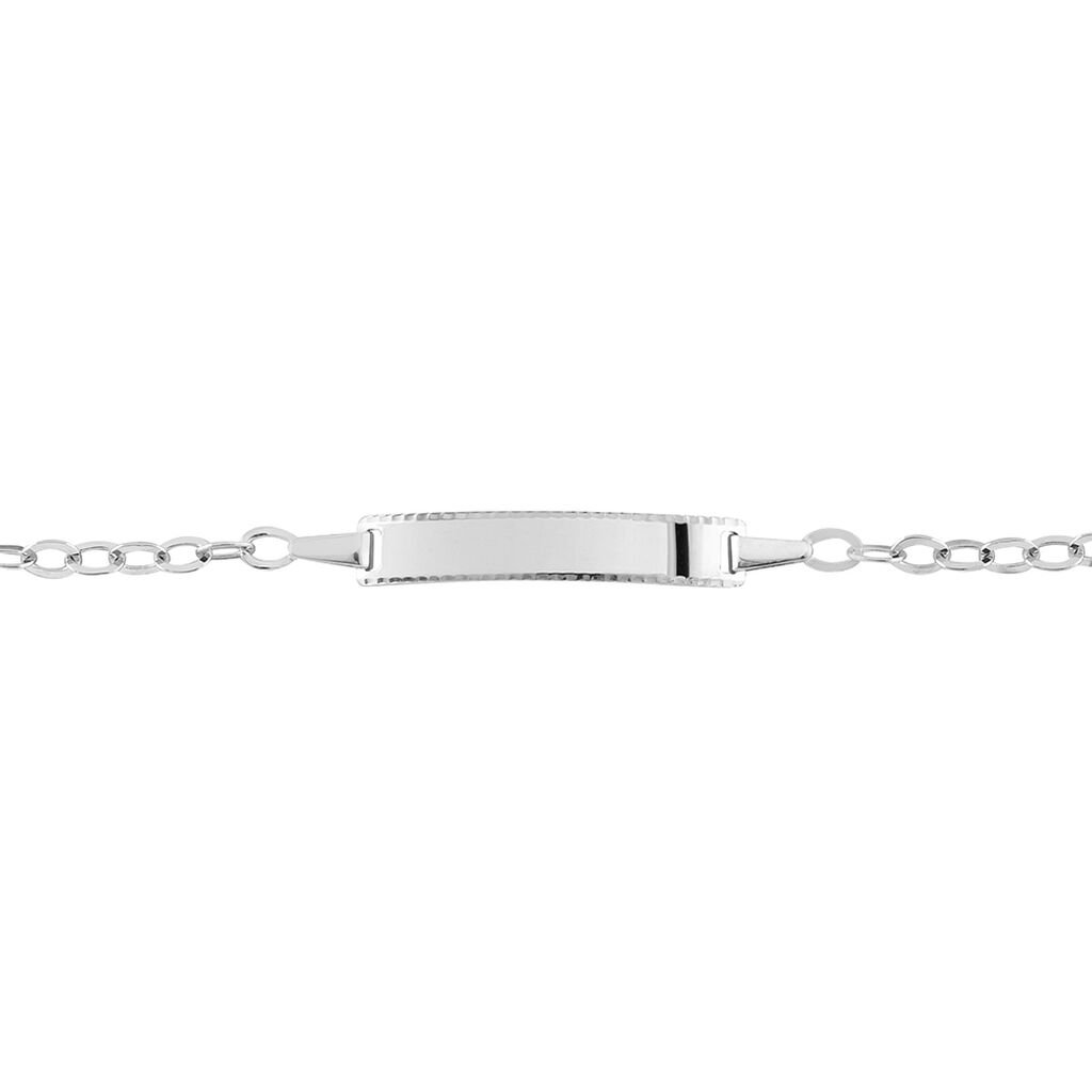 Bracelet Identité Gaspardine Maille Forçat Or Blanc - Bracelets Communion Enfant | Histoire d’Or