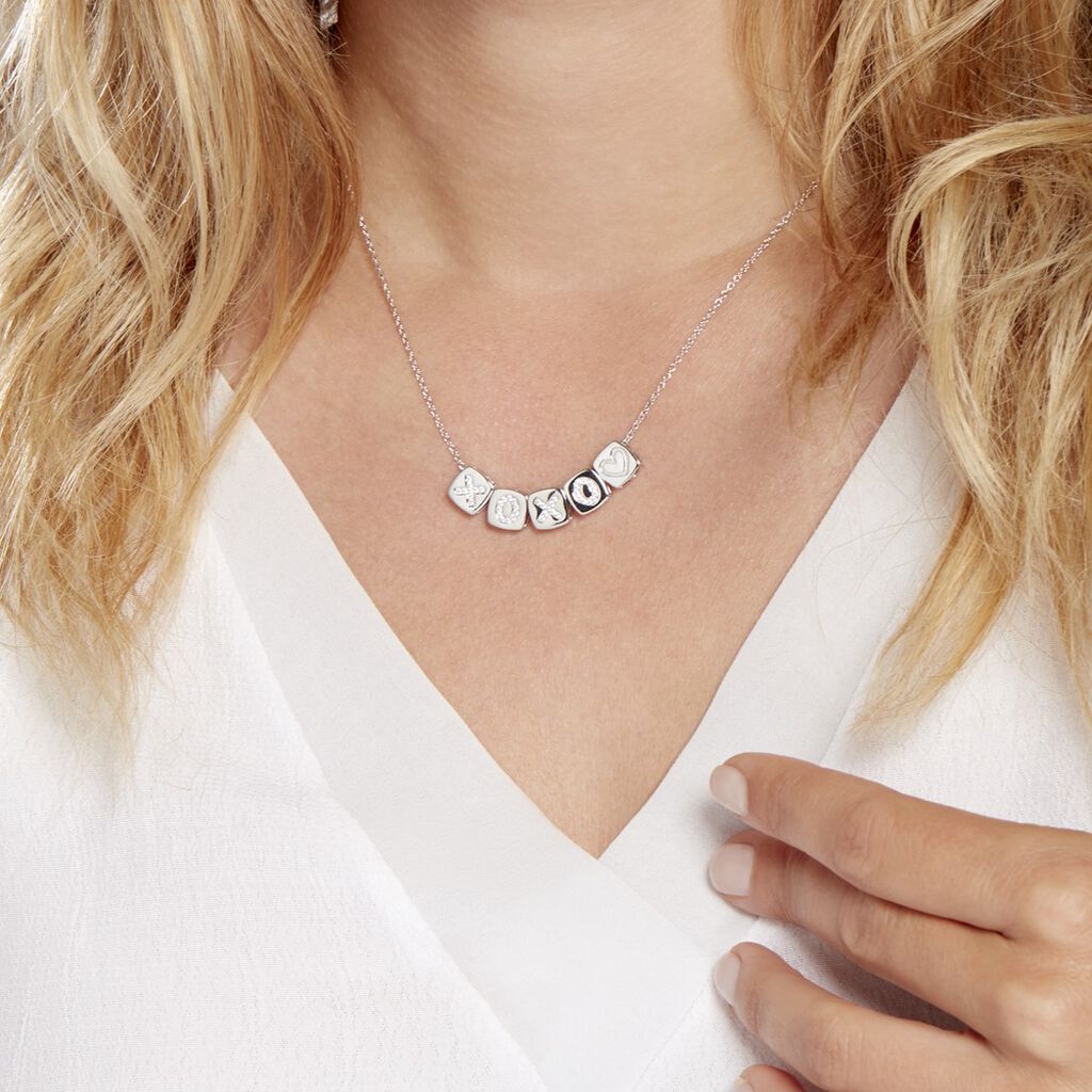 Collier Argent Hendrick Cubes Oxydes De Zirconium - Colliers Femme | Histoire d’Or