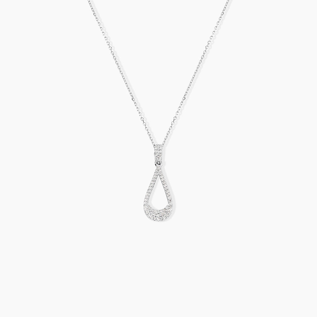 Collier Or Blanc Abilene Diamants - Colliers Femme | Histoire d&rsquo;Or