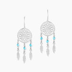 Boucles D'oreilles Pendantes Anoki Argent Blanc - Boucles d'oreilles fantaisie Femme | Histoire d&rsquo;Or