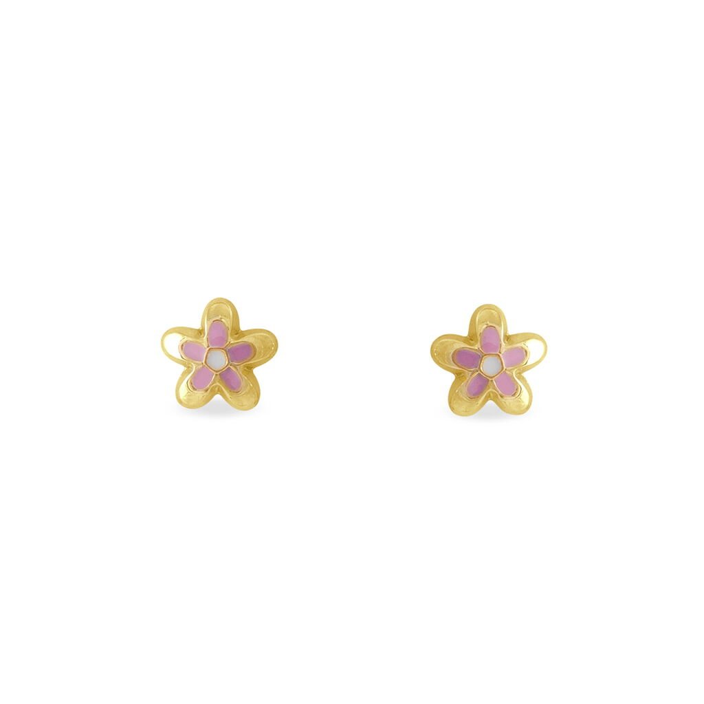 Boucles D'oreilles Puces Tammie Fleur Or Jaune - Clous d'oreilles Enfant | Histoire d&rsquo;Or