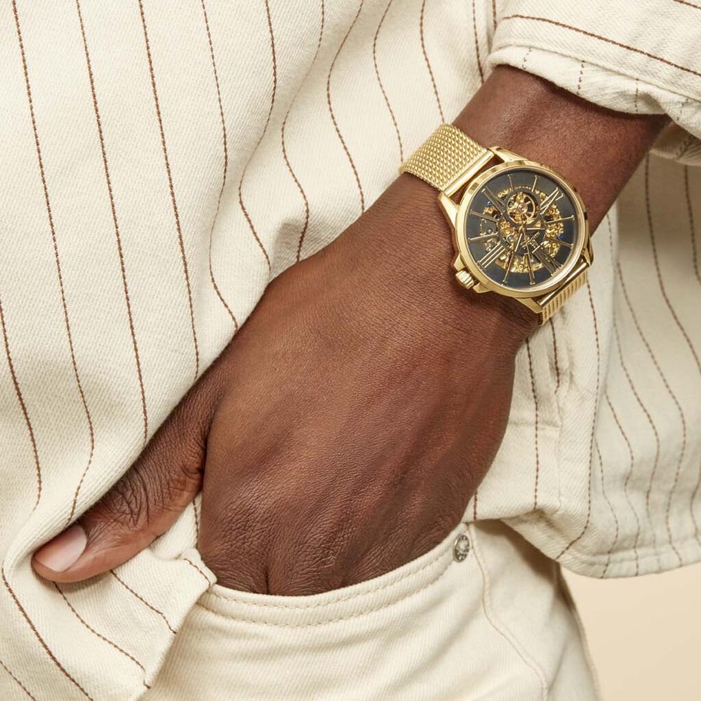 Montre Montignac Round Automatique Noir - Montres Homme | Histoire d’Or