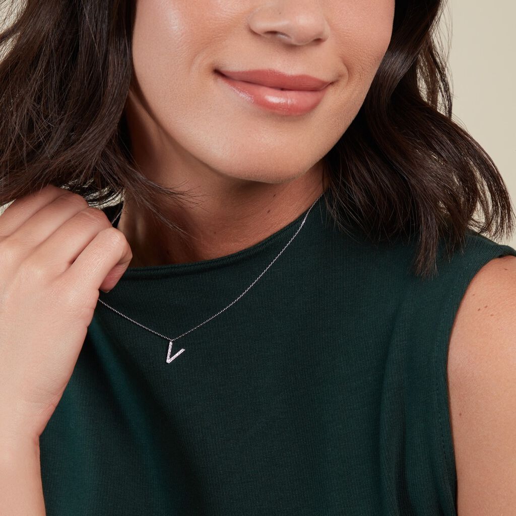 Collier Oran Or Blanc Diamant - Colliers Femme | Histoire d’Or