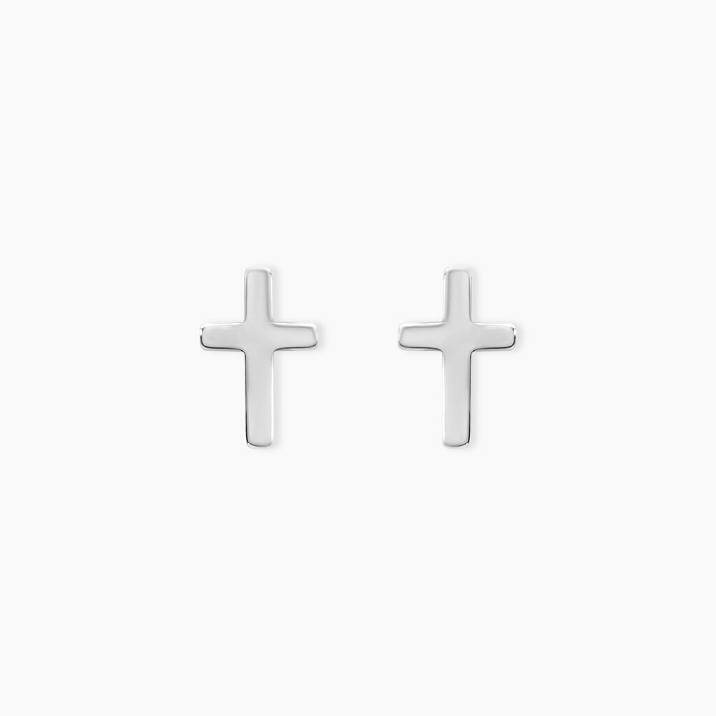 Boucles D'oreilles Puces Ashana Argent Blanc - Boucles d'oreilles fantaisie Femme | Histoire d’Or
