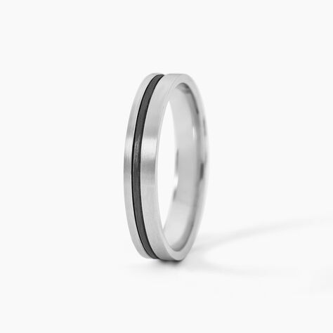 Alliance Telio Ruban Plat Or Blanc - Alliances 18 carats Homme | Histoire d&rsquo;Or