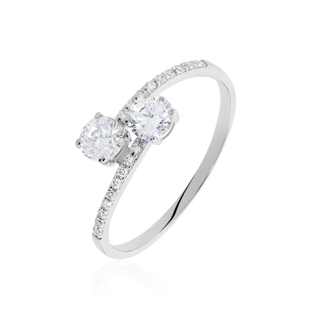 Bague Arista Or Blanc Oxyde De Zirconium - Bagues avec pierre Femme | Histoire d&rsquo;Or