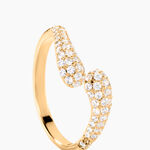 Bague Shiny Bold Plaqu&eacute; Or Jaune Oxyde De Zirconium - Bagues avec pierre Femme | Histoire d&rsquo;Or