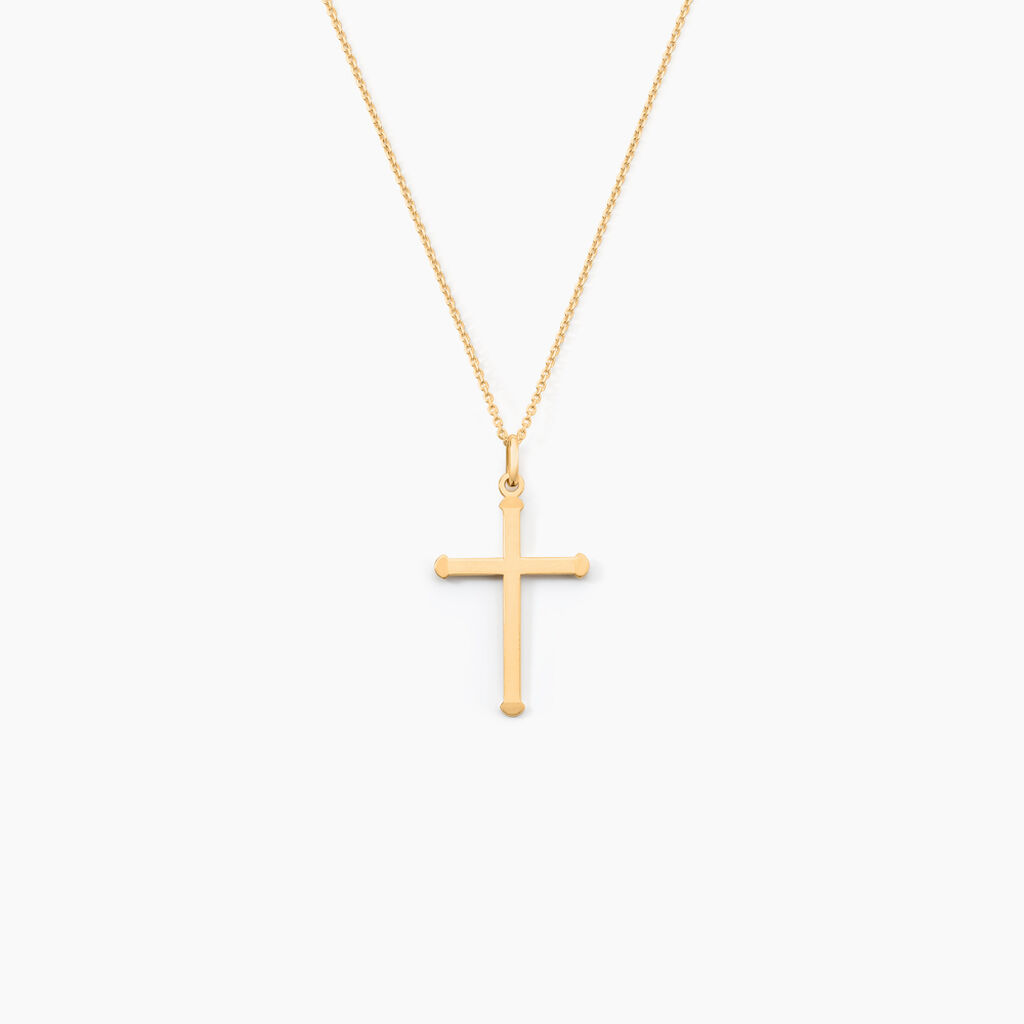 Pendentif Alyssa Croix Or Jaune - Pendentifs Communion Femme | Histoire d’Or