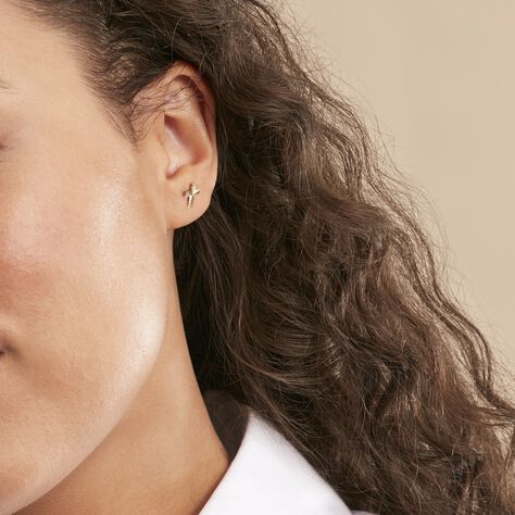 Boucles D'oreilles Puces Cristian Or Jaune - Clous d'oreilles Femme | Histoire d’Or
