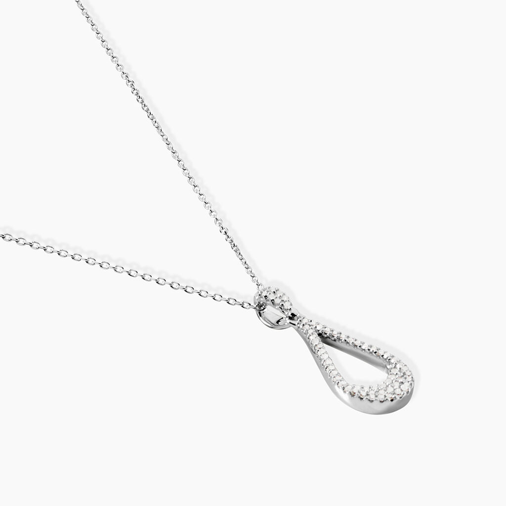 Collier Or Blanc Abilene Diamants - Colliers Femme | Histoire d&rsquo;Or