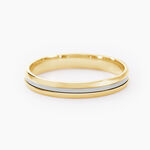 Alliance Jodelle Ruban Plat Or Bicolore - Alliances Unisex | Histoire d&rsquo;Or