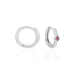 Cr&eacute;oles Fane Argent Rhodi&eacute; Oxyde De Zirconium - Boucles d'oreilles cr&eacute;oles Femme | Histoire d&rsquo;Or