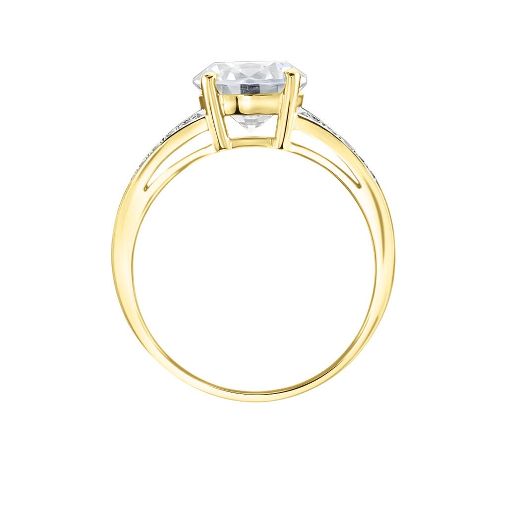 Bague Solitaire Or Jaune Anthyme Oxyde De Zirconium - Bagues solitaires Femme | Histoire d&rsquo;Or
