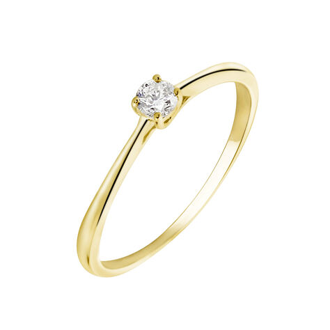 Bague Solitaire Aphrodite Or Jaune Diamant - Bagues solitaires Femme | Histoire d’Or