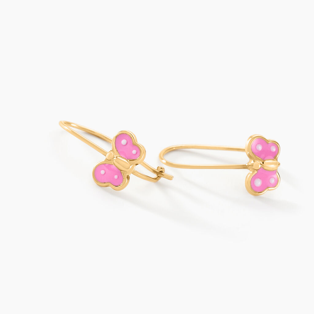Boucles D'oreilles Pendantes Souline Papillon Or Jaune - Boucles d'oreilles pendantes Enfant | Histoire d’Or