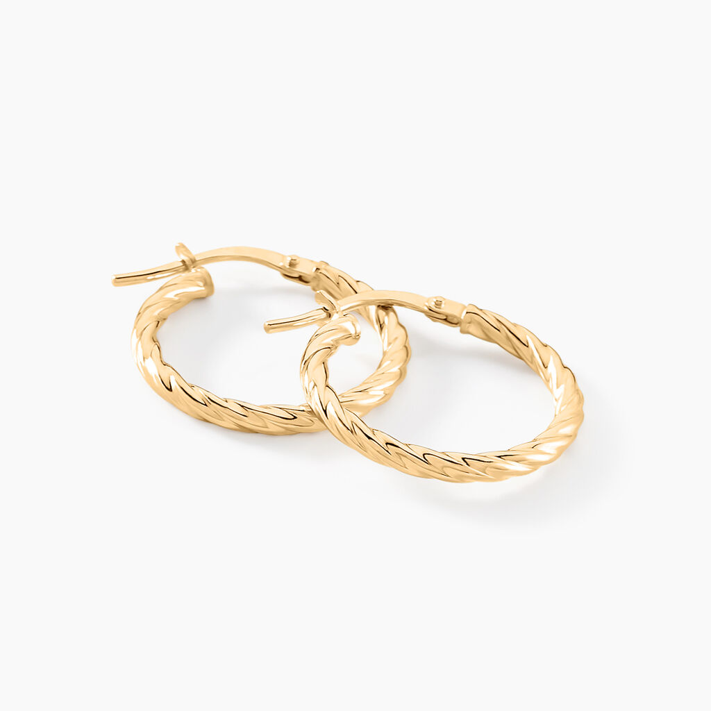 Créoles Bartimee Or Jaune - Boucles d'oreilles créoles Femme | Histoire d’Or