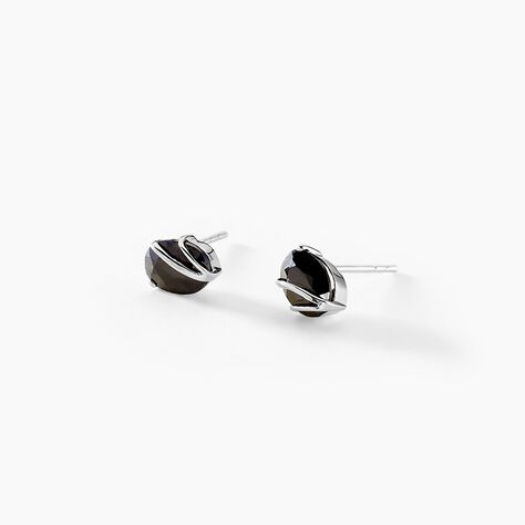 Boucles D'oreilles Puces Prudencia Or Blanc Saphir - Clous d'oreilles Femme | Histoire d’Or