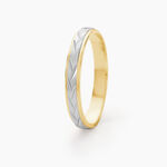 Alliance Effet Epi Mat Or Bicolore - Alliances Unisex | Histoire d&rsquo;Or