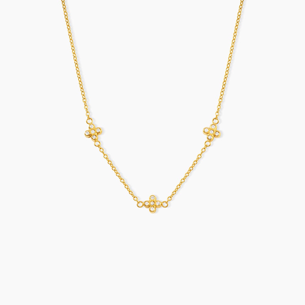 Collier Genny Acier Jaune Cristal - Colliers fantaisie Femme | Histoire d&rsquo;Or