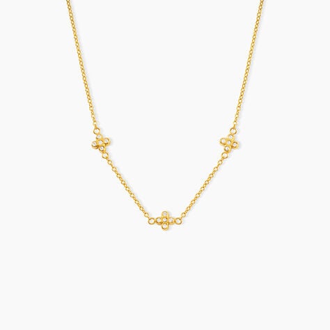 Collier Genny Acier Jaune Cristal - Colliers fantaisie Femme | Histoire d&rsquo;Or