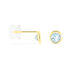 Boucles D'oreilles Puces Edy Serti Clos Or Jaune Topaze - Clous d'oreilles Femme | Histoire d’Or