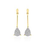 Boucles D'oreilles Pendantes Pear C Or Jaune Diamant - Boucles d'oreilles pendantes Femme | Histoire d&rsquo;Or