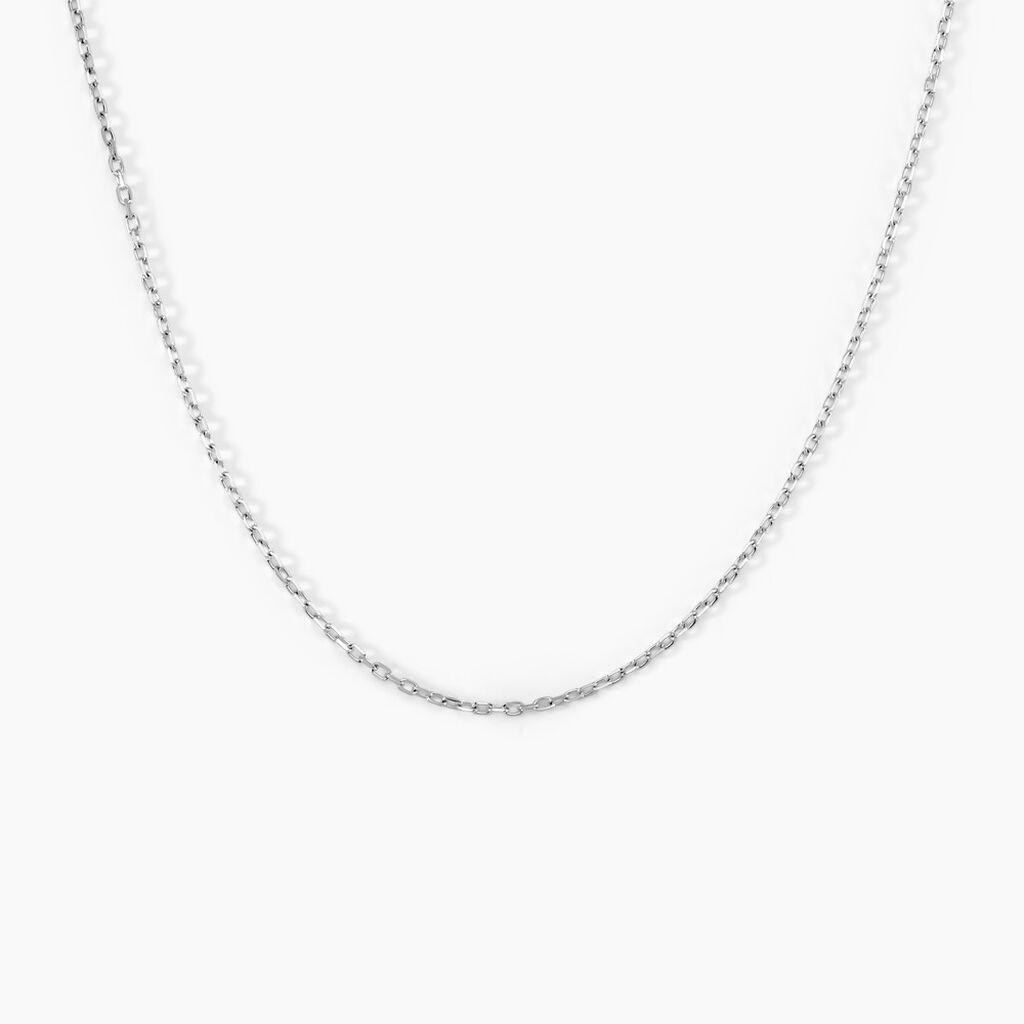 Chaîne Igoa Maille Forçat Diamantee Or Blanc - Chaines Femme | Histoire d’Or