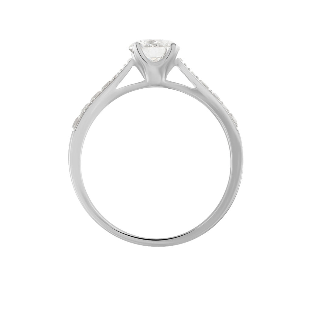 Bague Solitaire Hemera Or Blanc Diamant Synthetique - Bagues solitaires Femme | Histoire d&rsquo;Or