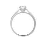 Bague Solitaire Hemera Or Blanc Diamant Synthetique - Bagues solitaires Femme | Histoire d&rsquo;Or
