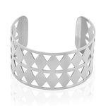 Bracelet Manchette Adaline Acier Blanc - Bracelets manchettes Femme | Histoire d&rsquo;Or