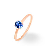 Bague Lily Or Rose Saphir - Bagues solitaires Femme | Histoire d&rsquo;Or