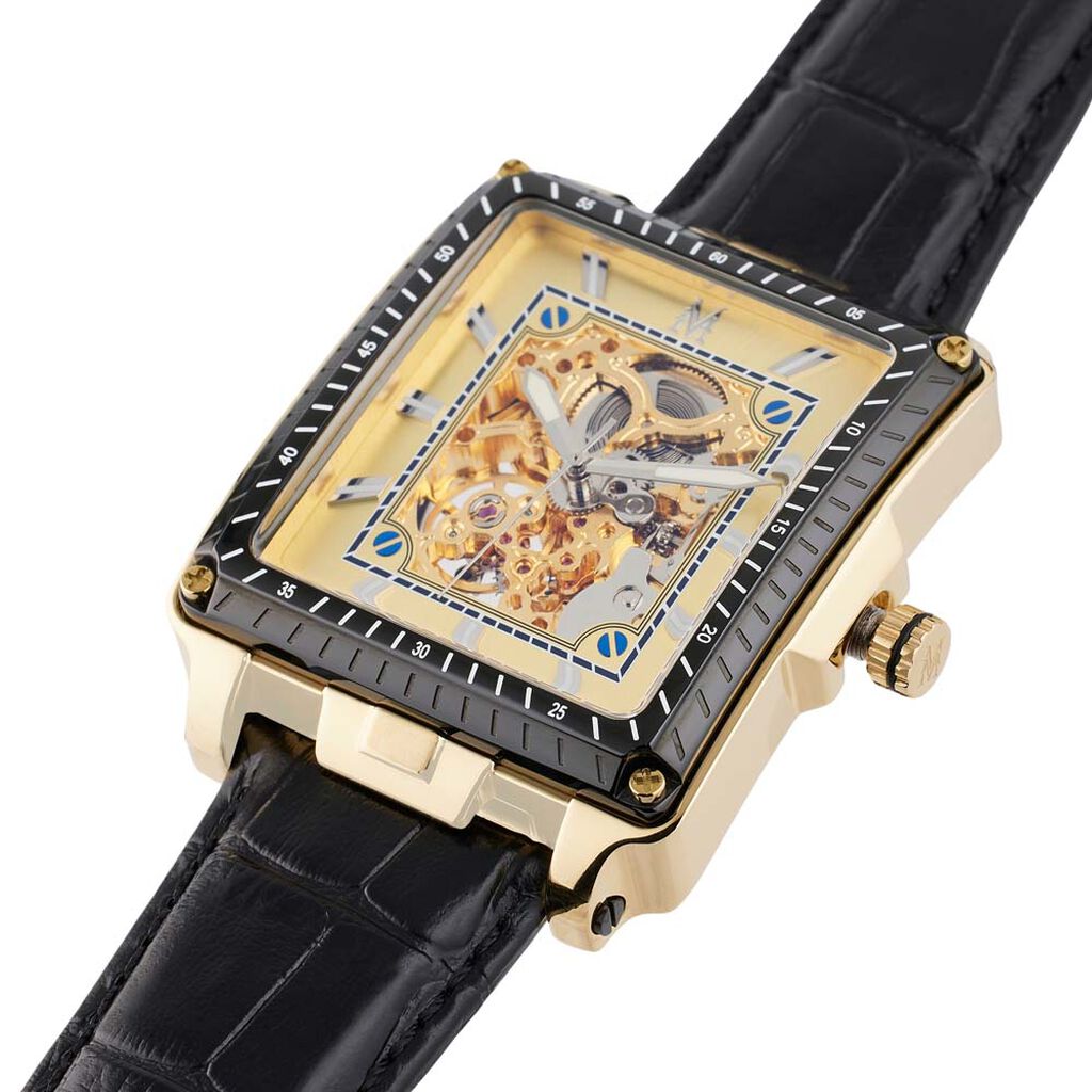 Montre Montignac Square Automatique Doré - Montres Homme | Histoire d’Or